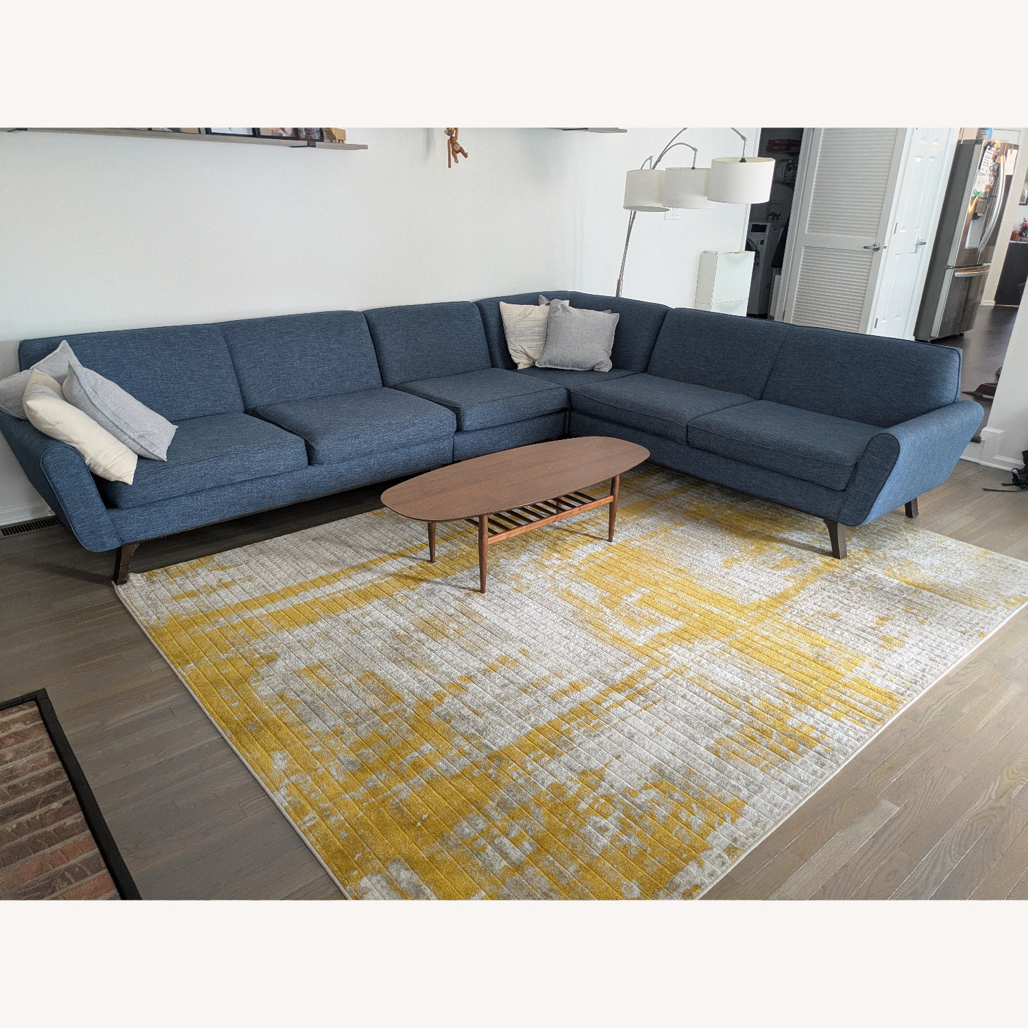 Joybird Hyland Blue Key Largo Denim L-Sectional - image-2