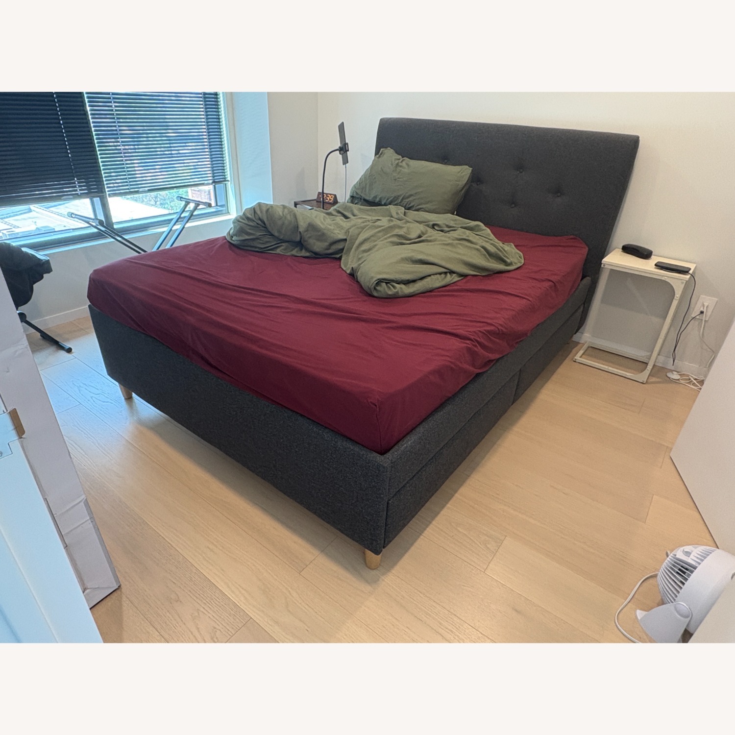 IKEA Idanas Dark Gray Queen Bed - image-1