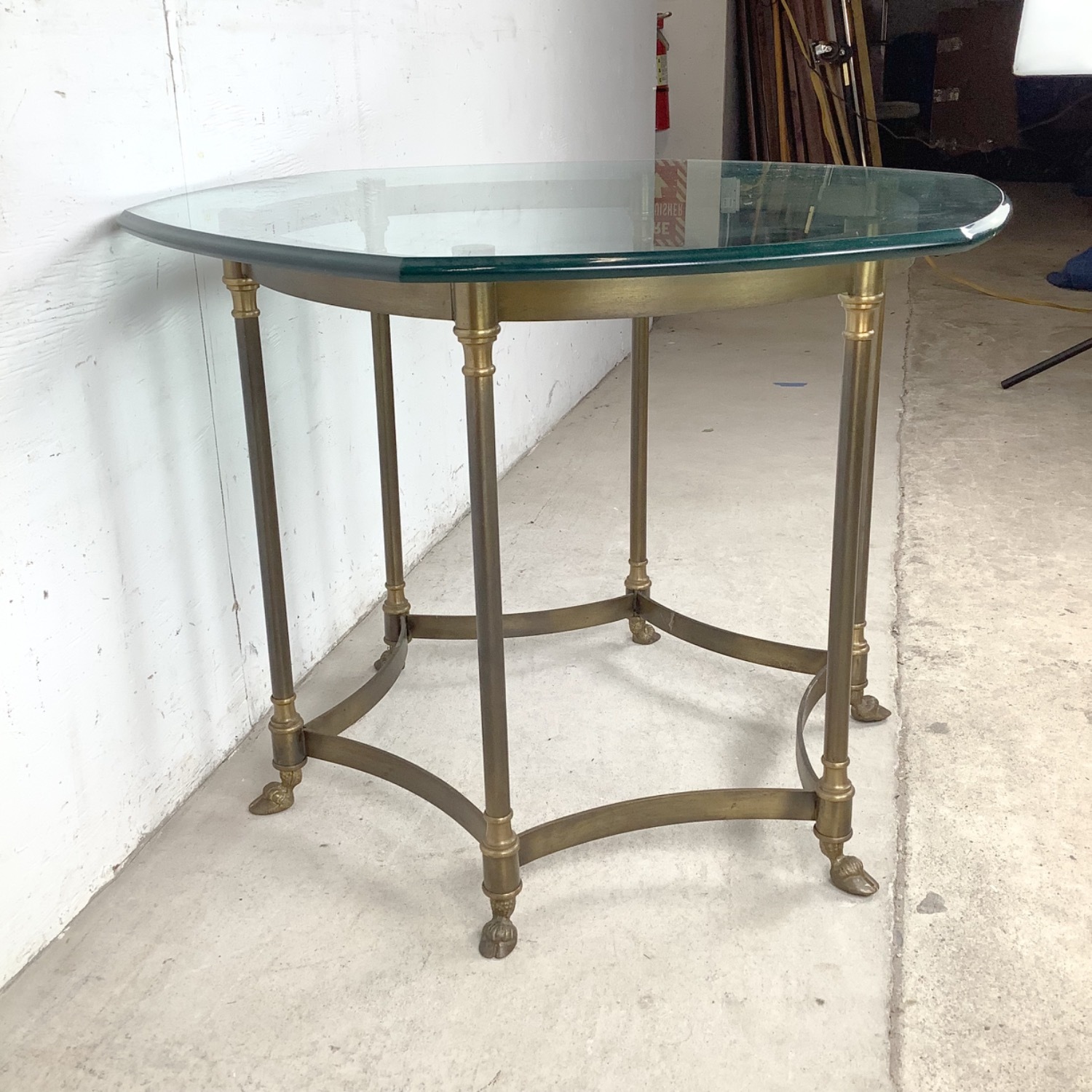 Vintage Brass Side Table, Style of La Barge - image-16