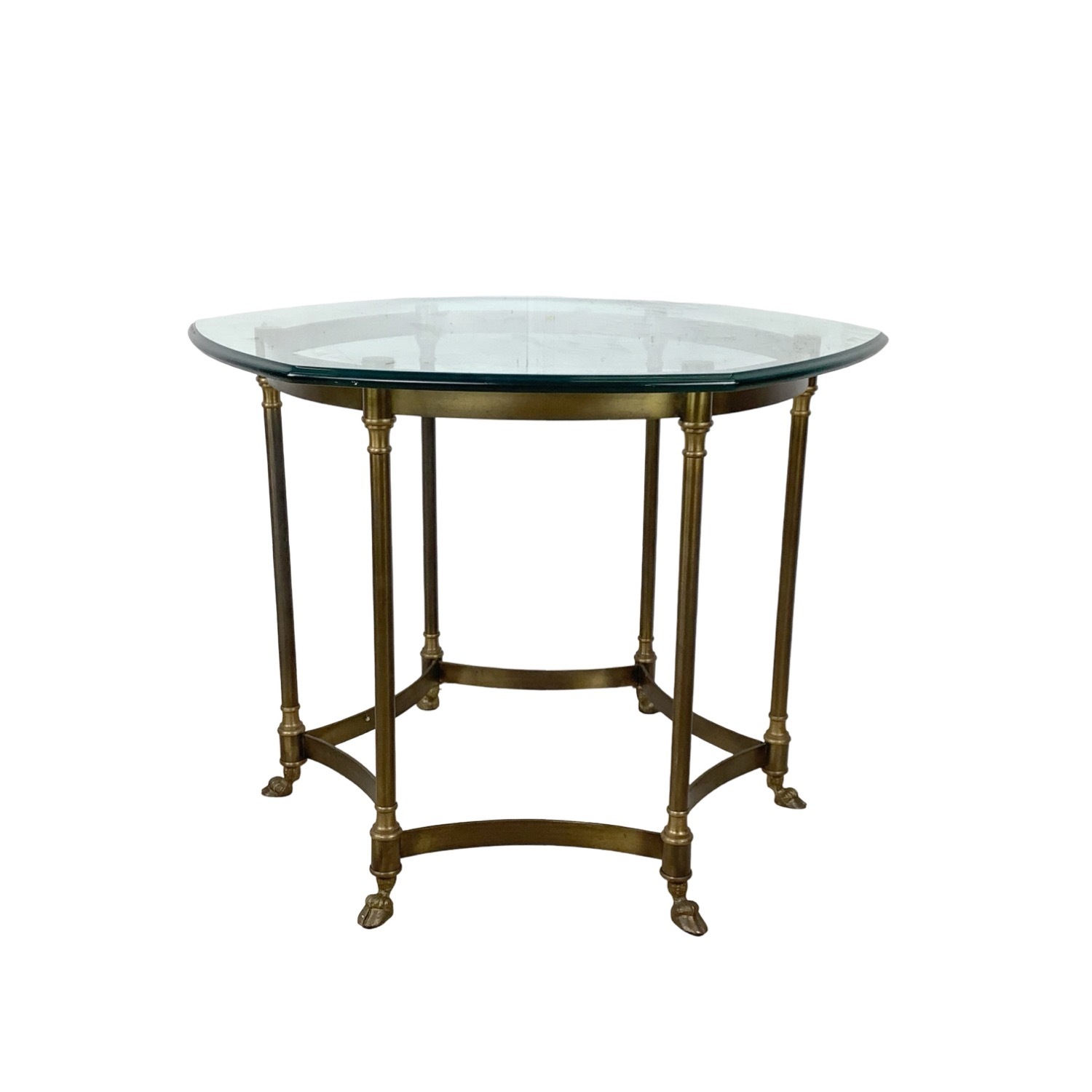 Vintage Brass Side Table, Style of La Barge - image-1