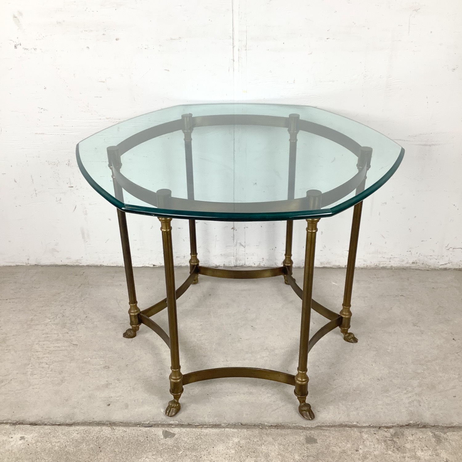 Vintage Brass Side Table, Style of La Barge - image-2