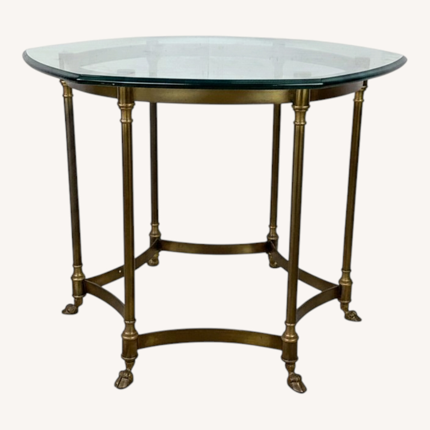 Vintage Brass Side Table, Style of La Barge - image-0