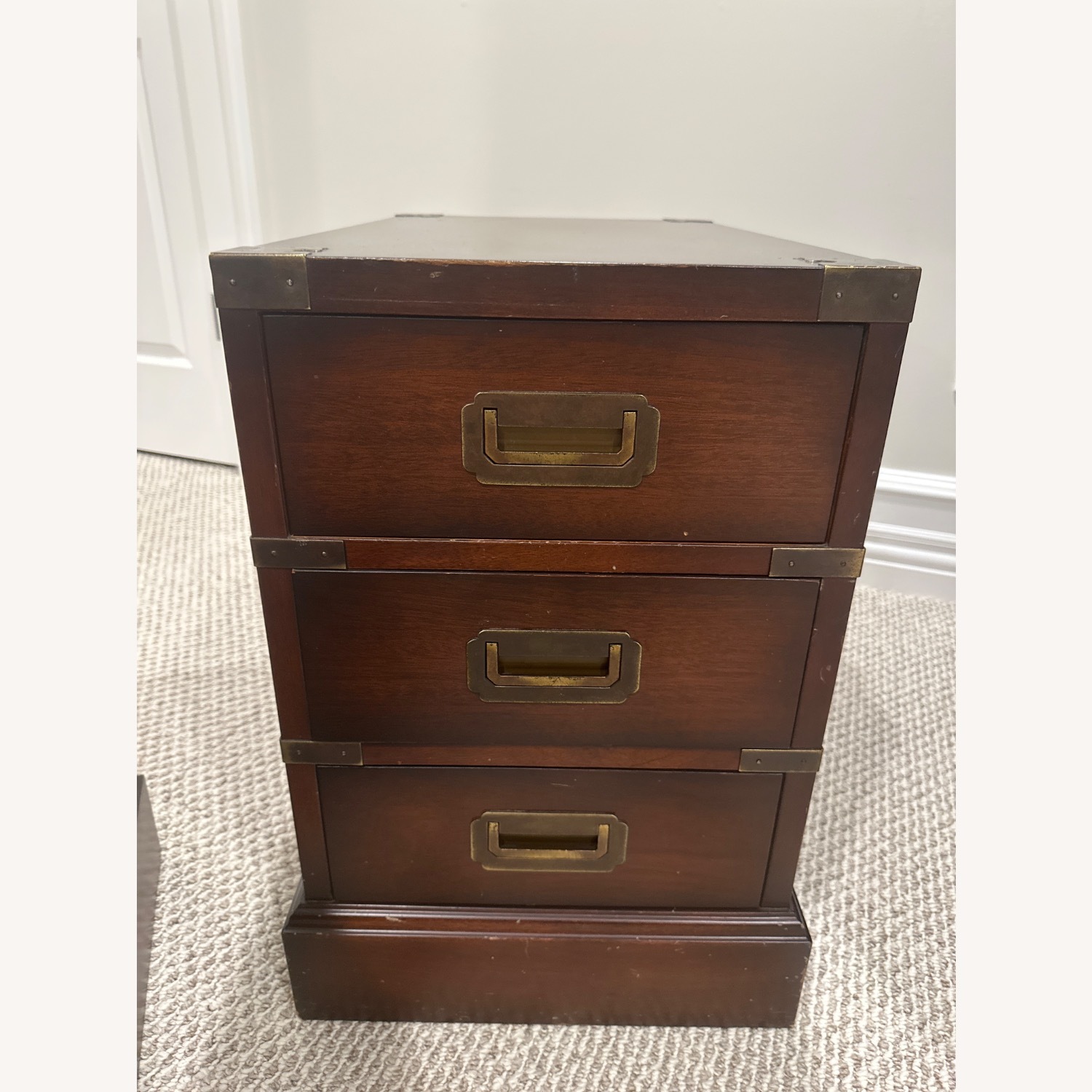 2x Antique End Tables With Drawers - image-1