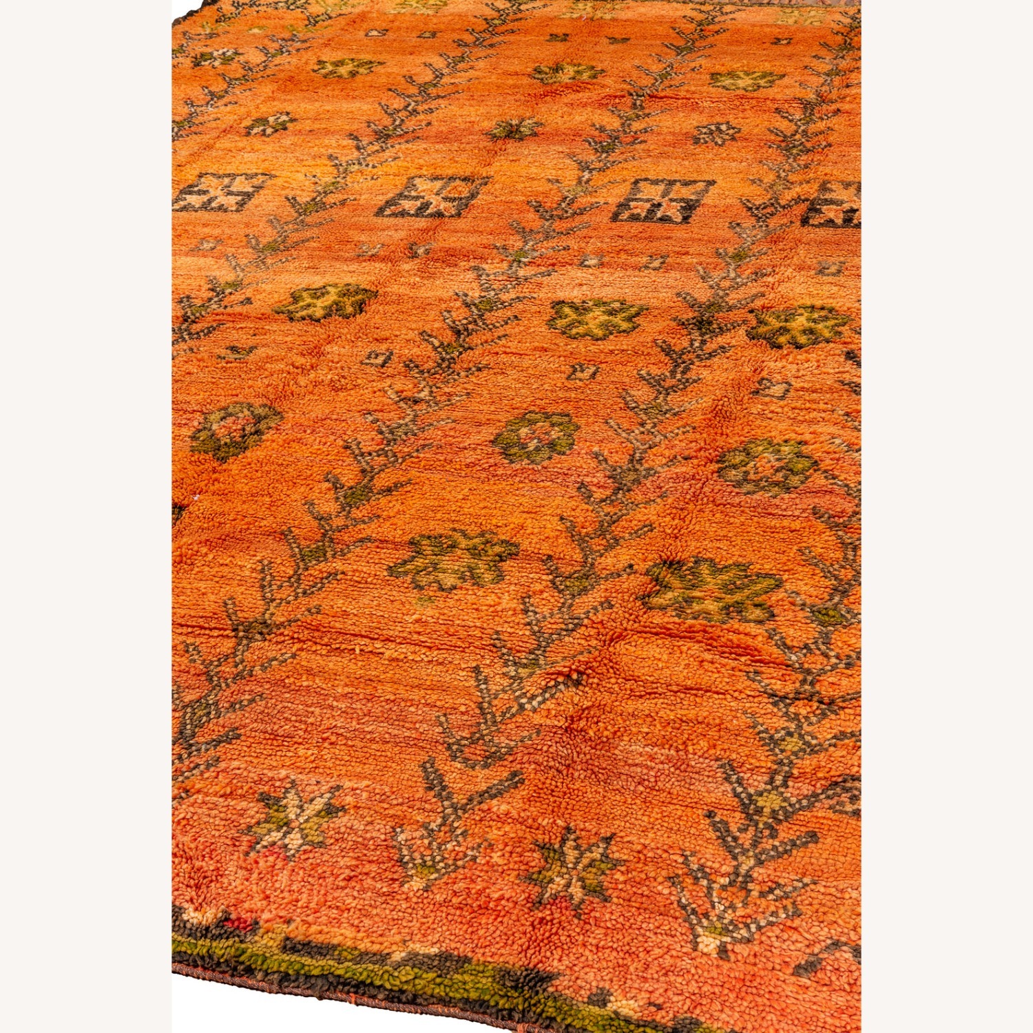 Mid Century Moroccan Orange Rug 7×11 - image-2