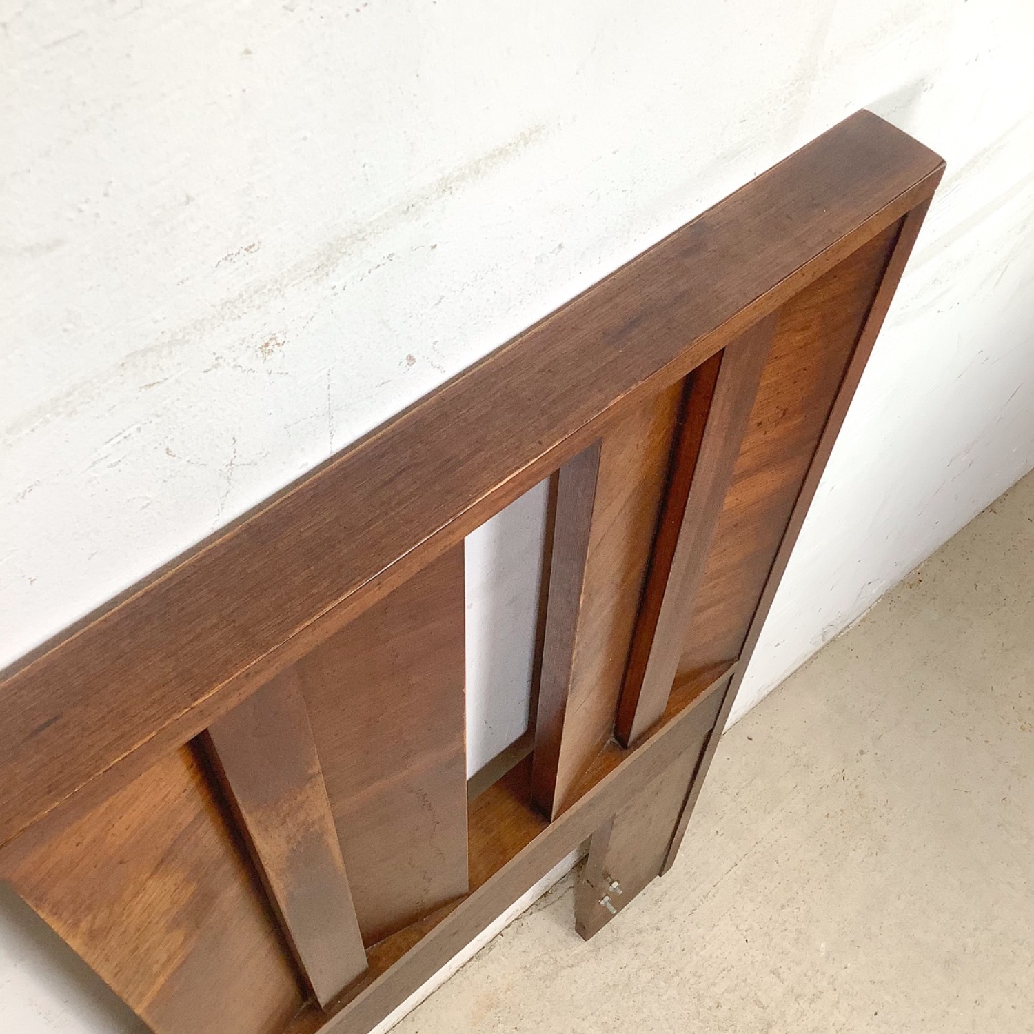Mid-Century Walnut Vertical Slat Headboard- 60 in - image-12