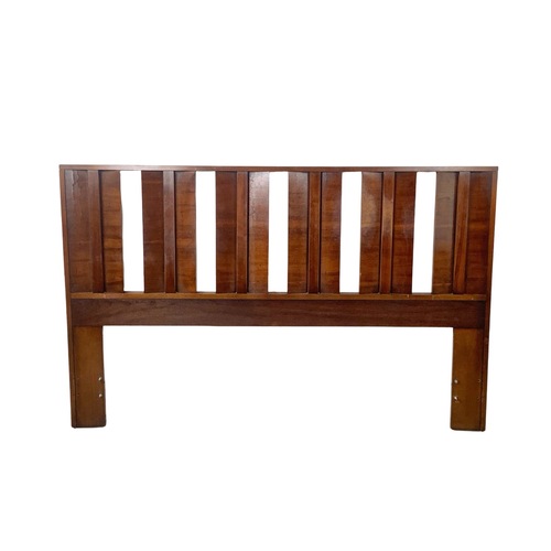 Used Mid-Century Walnut Vertical Slat Headboard- 60 in for sale on AptDeco