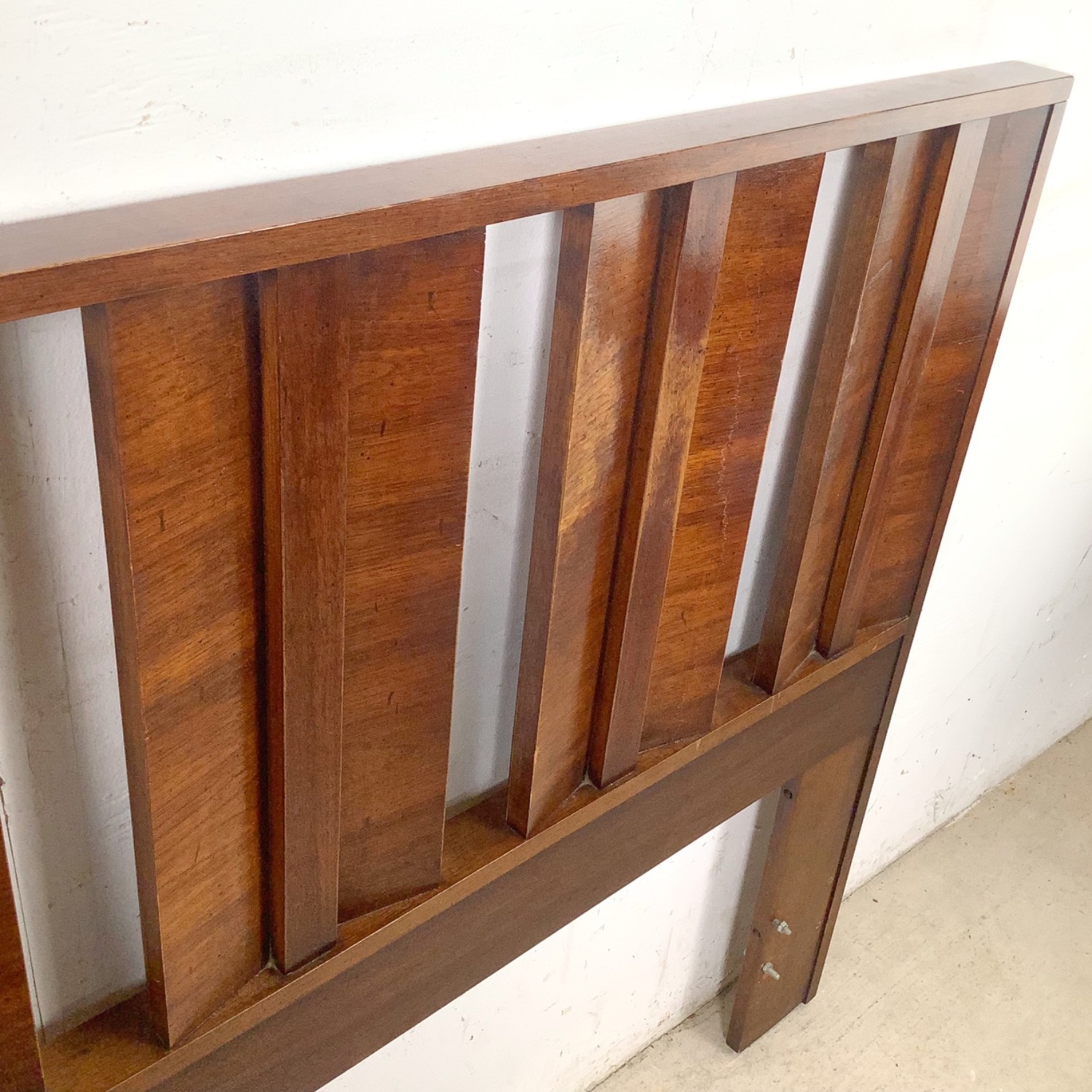 Mid-Century Walnut Vertical Slat Headboard- 60 in - image-5