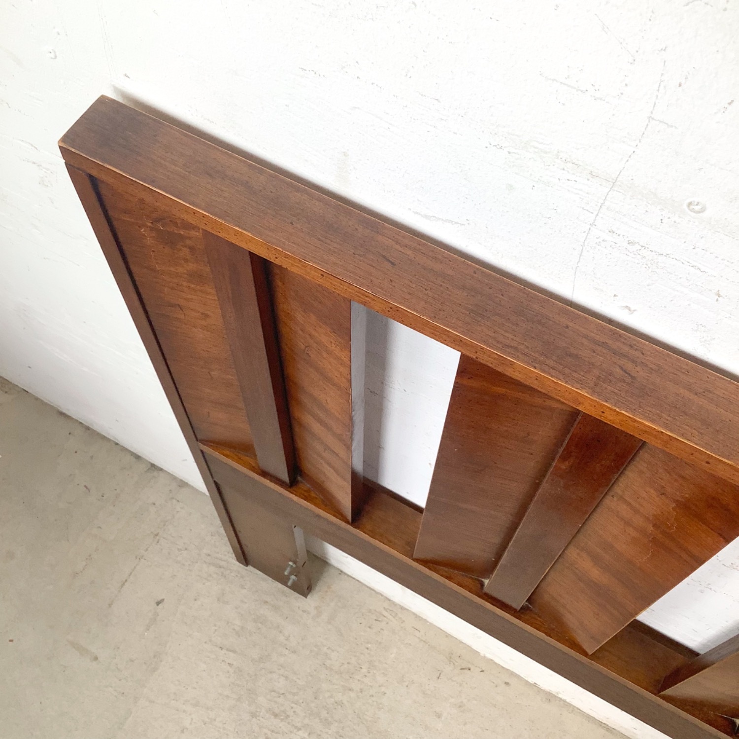 Mid-Century Walnut Vertical Slat Headboard- 60 in - image-11