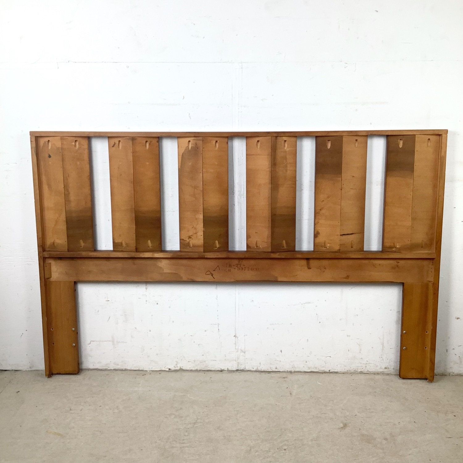 Mid-Century Walnut Vertical Slat Headboard- 60 in - image-17