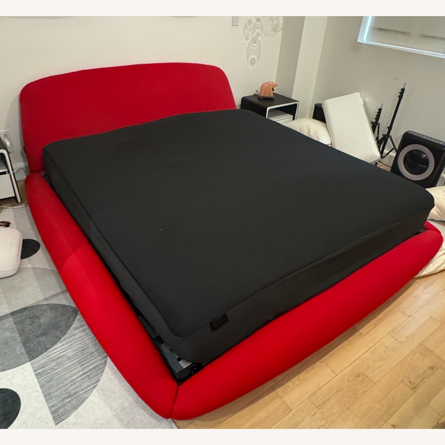 Roche Bobois Calisson Red Fabric King Bed - image-2