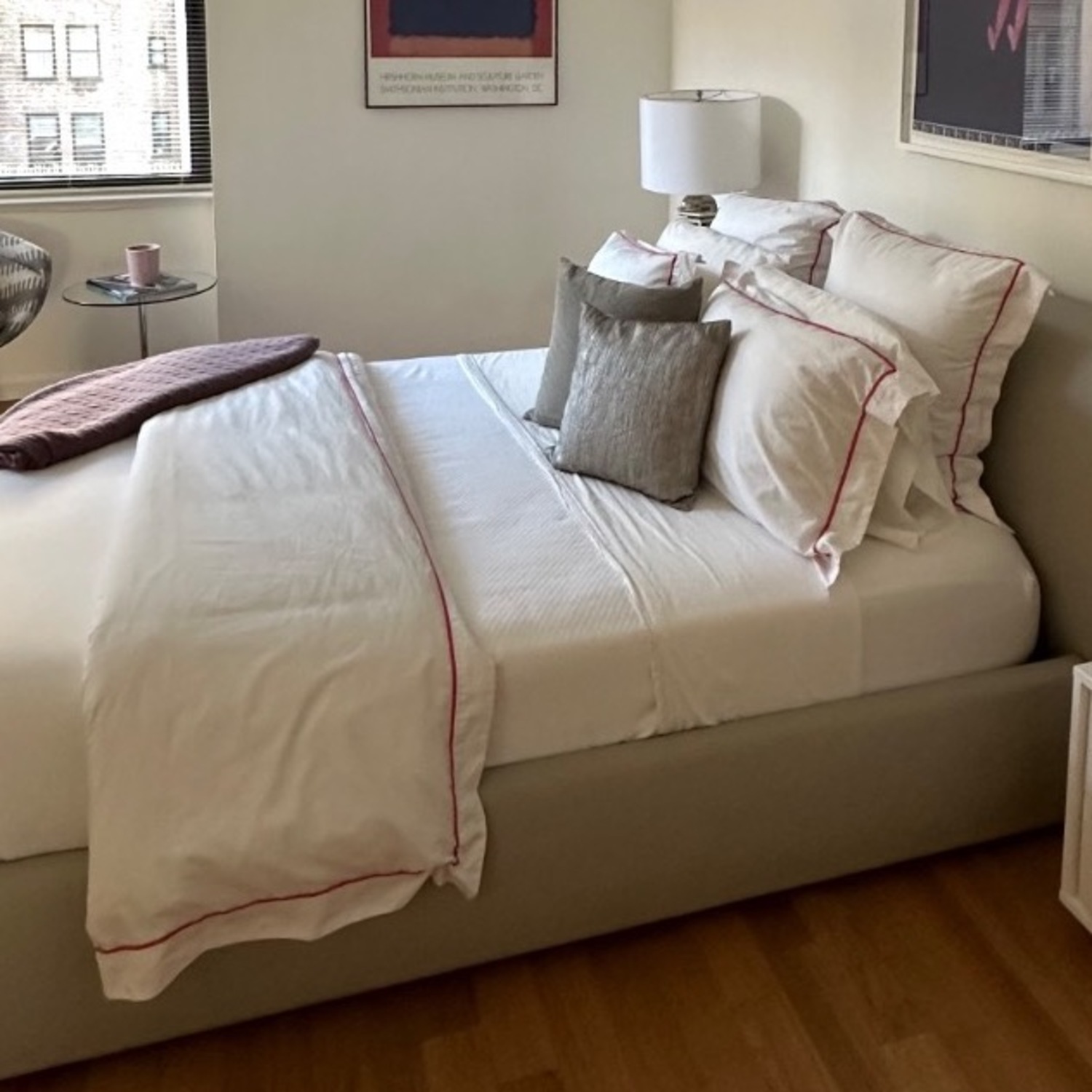 Rove Concepts Ophelia Taupe Microfiber Queen Bed - image-3