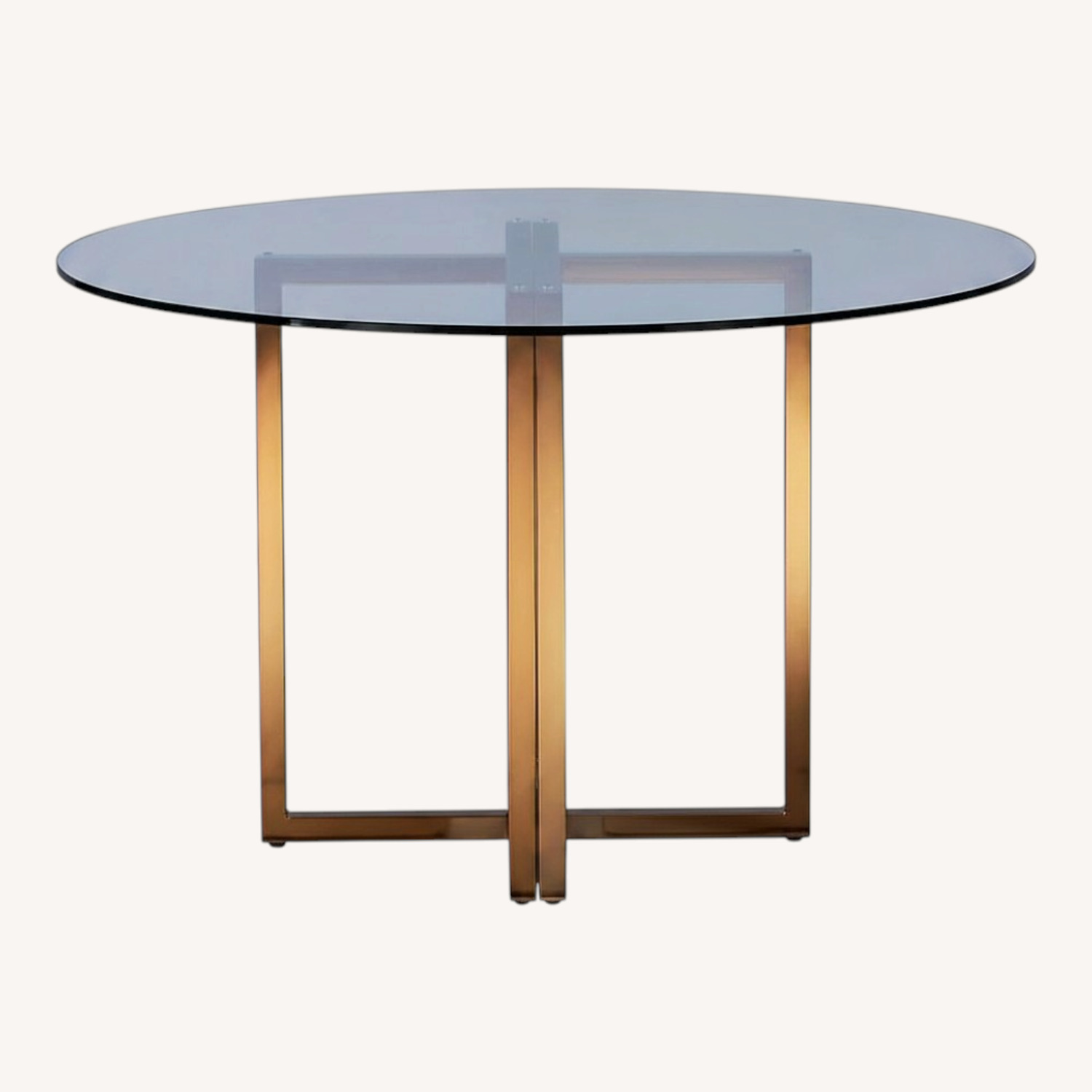 CB2 Silverado 47" Round Brass Dining Table - image-0