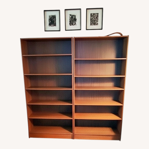 Used Vintage/Antique Light Brown Wood Bookcase for sale on AptDeco