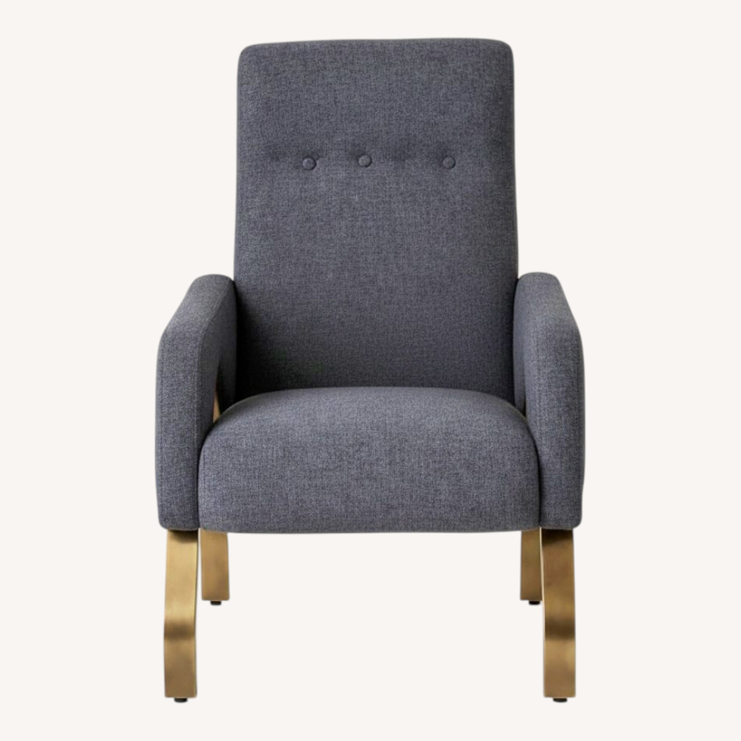 Dark Gray Upholstered Accent Chair - image-0