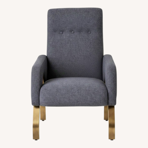 Used Dark Gray Upholstered Accent Chair for sale on AptDeco