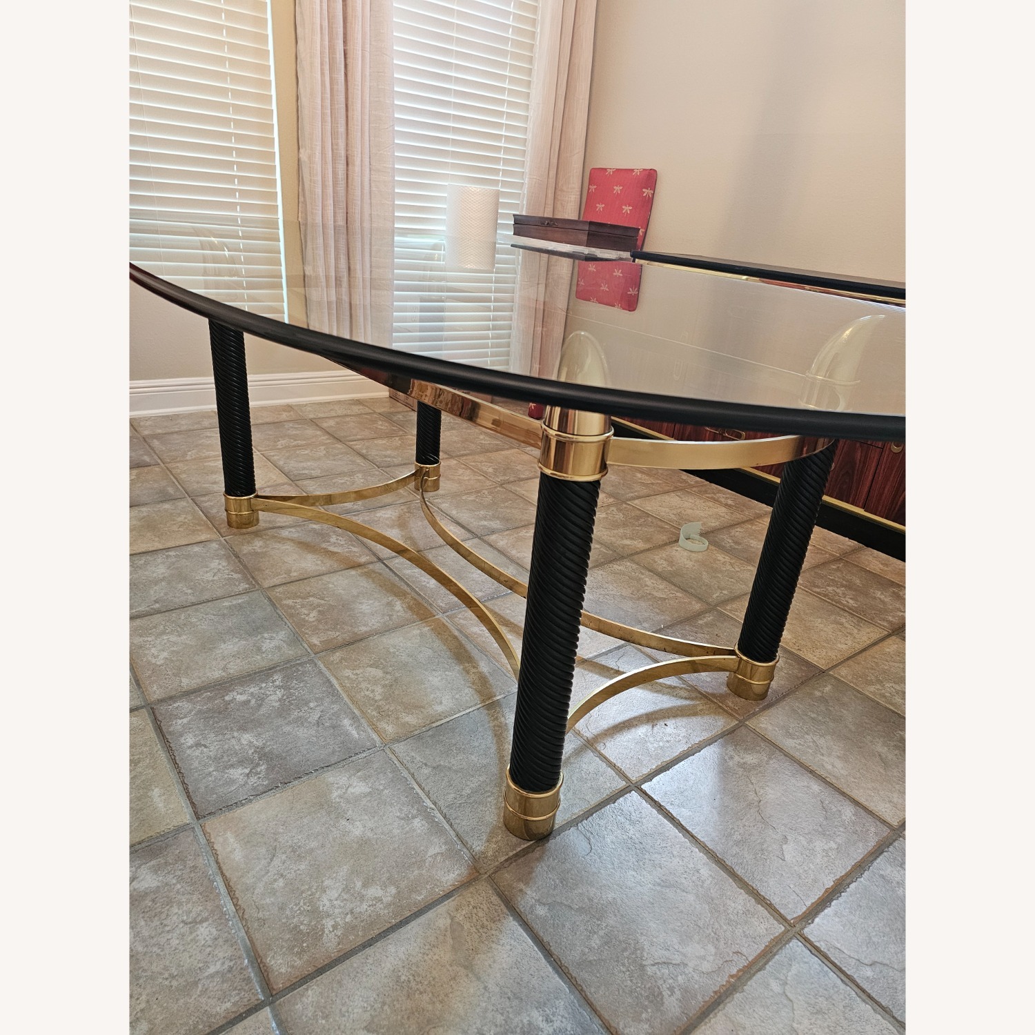 Vintage/Antique Glass Dining Table - image-2