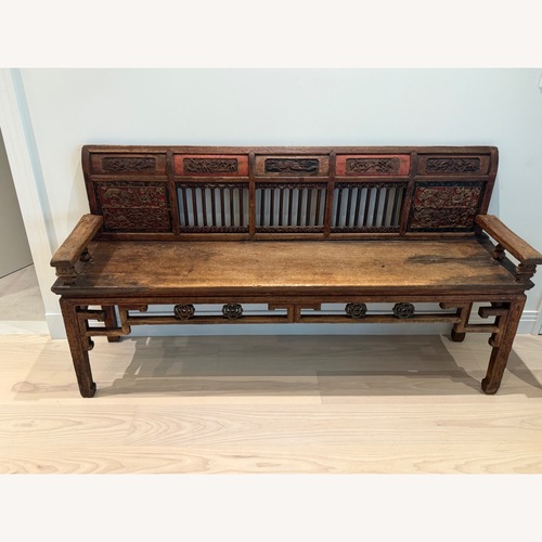 Used Chinese Carved Wood Bench  for sale on AptDeco