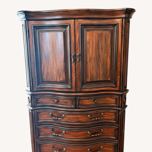 Used Casa Cristina 2 Door, 3 Drawer Wood Armoire for sale on AptDeco