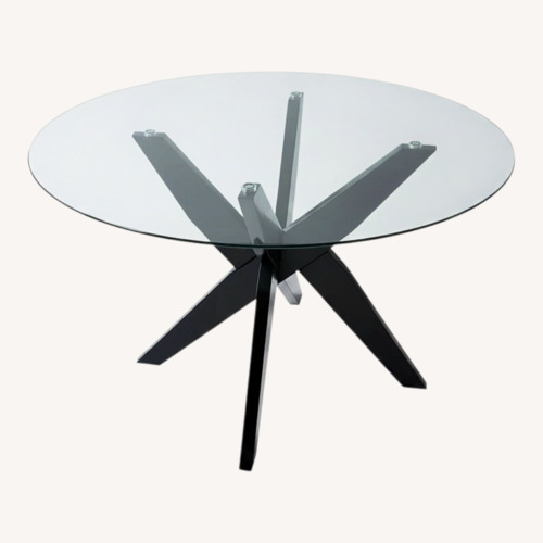 Used Tempered Glass Dining Table for sale on AptDeco