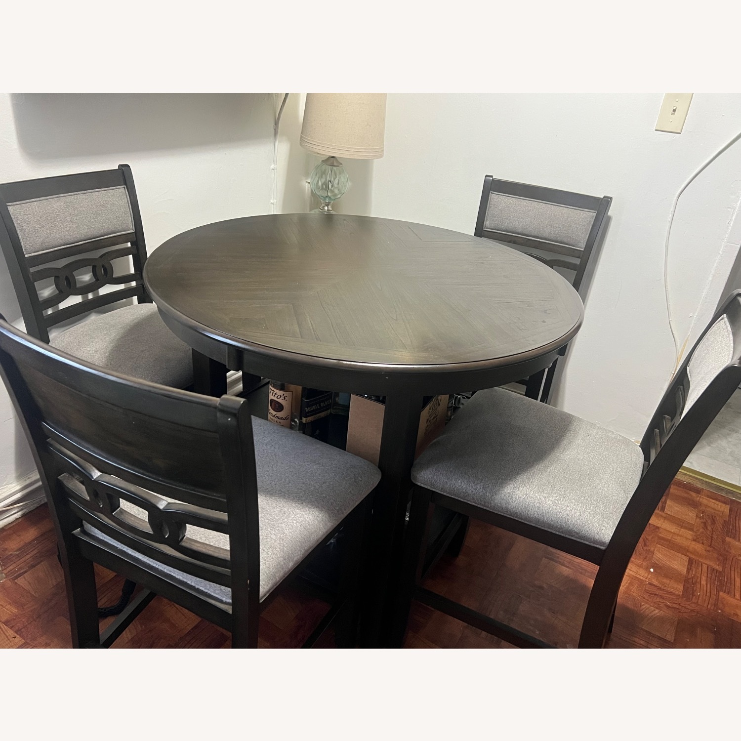 Langwest Counter Height Dining Table and 4 Bar Stools - image-1