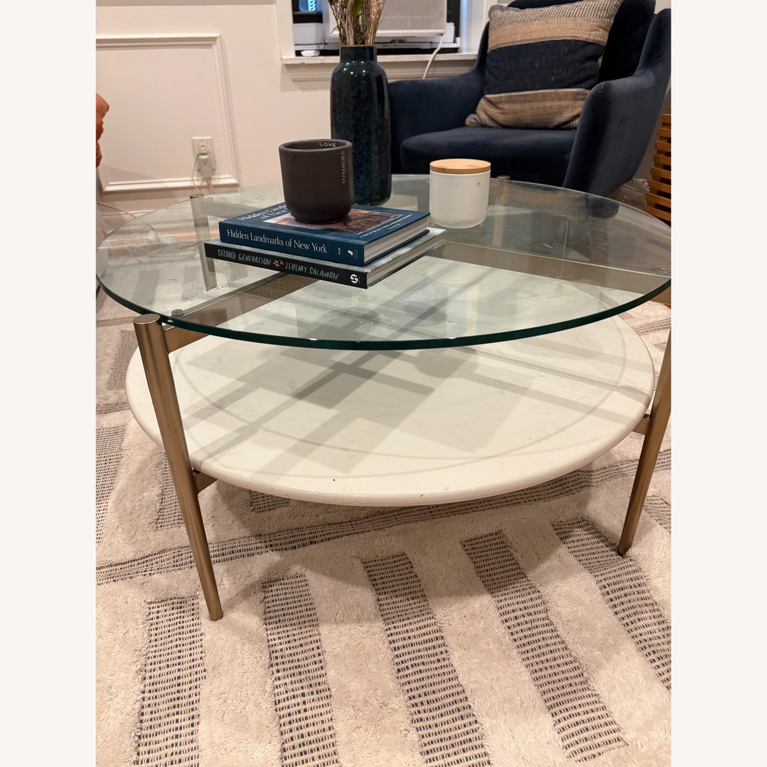 West Elm Art Display Round Coffee Table - image-4