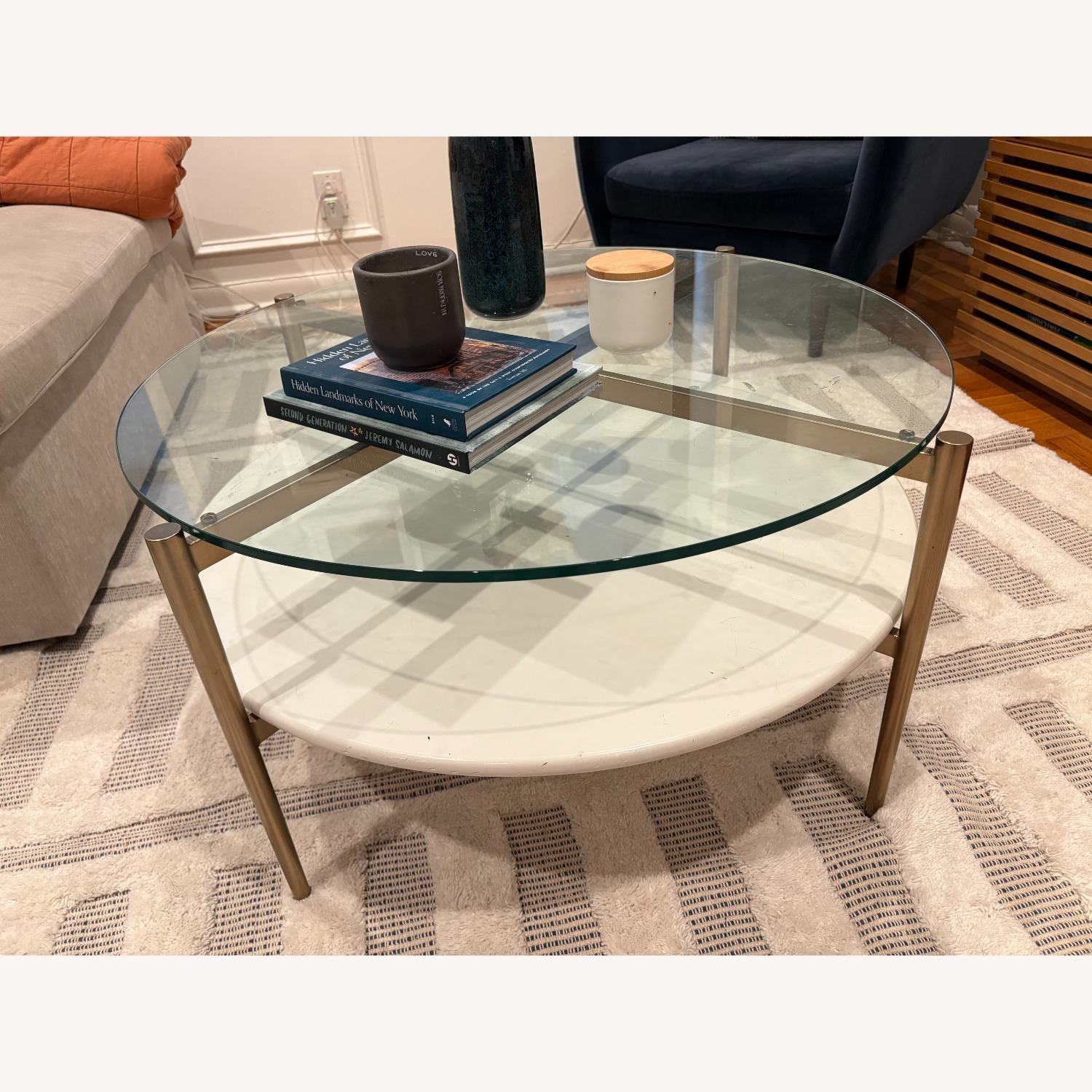 West Elm Art Display Round Coffee Table - image-2