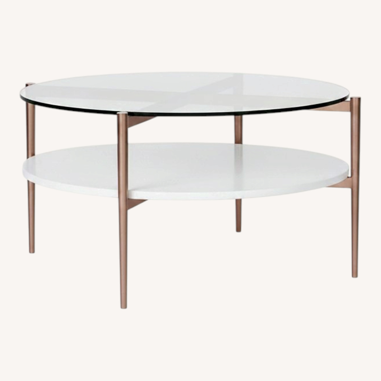 West Elm Art Display Round Coffee Table - image-0