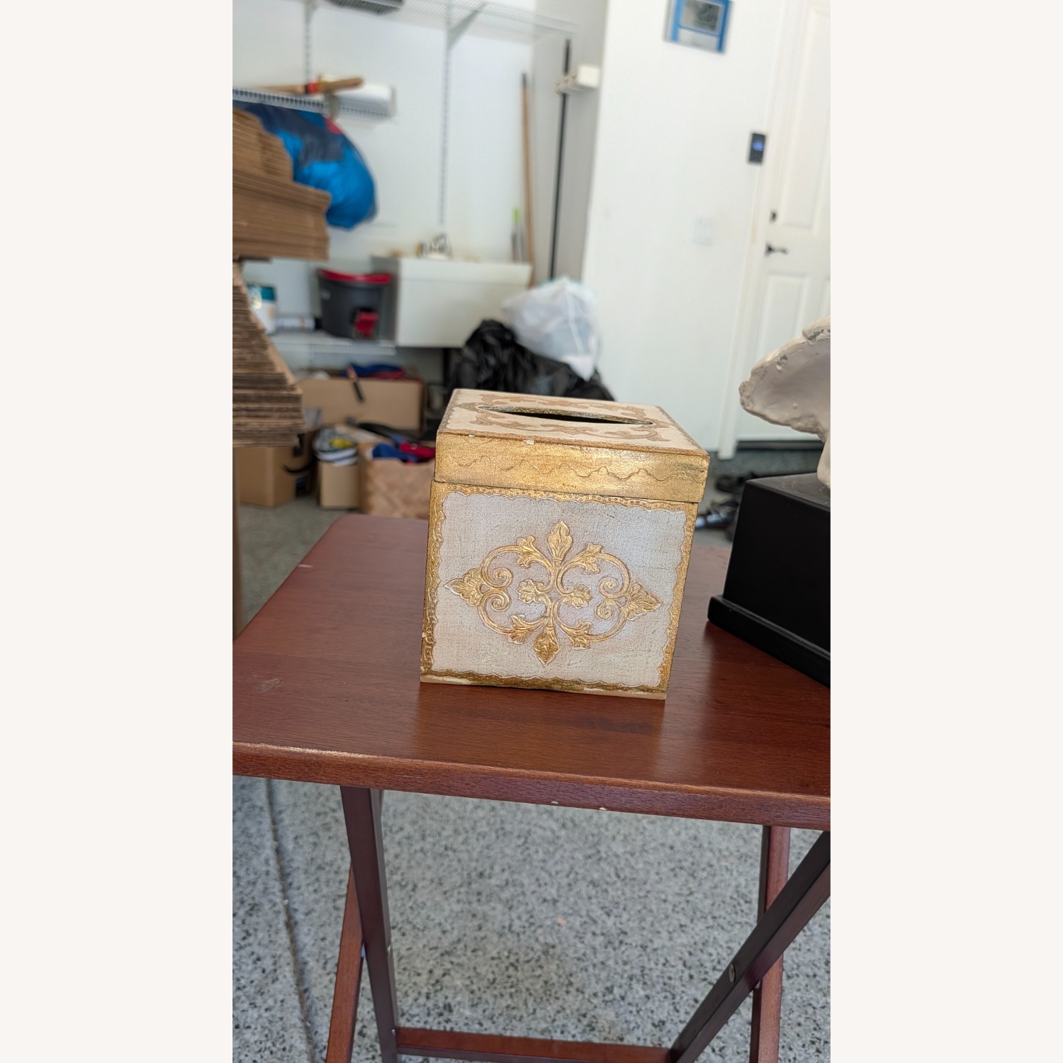 Horchow Baroque Tissue Box - image-1