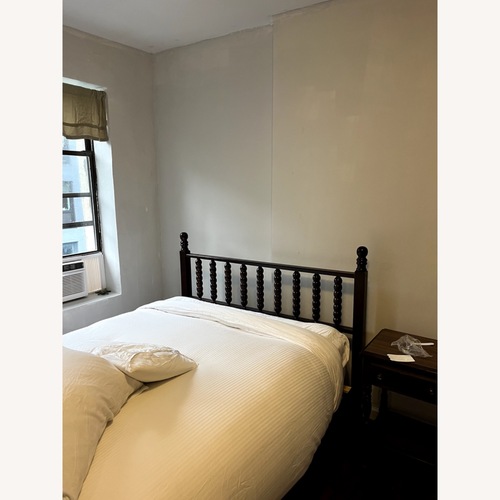 Used Alcott Hill Dark Brown Wood Full Bed for sale on AptDeco