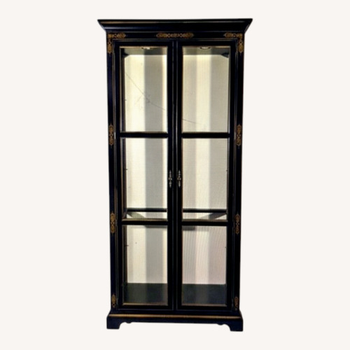 Used Kindel Furniture Black Wood Wall Unit for sale on AptDeco