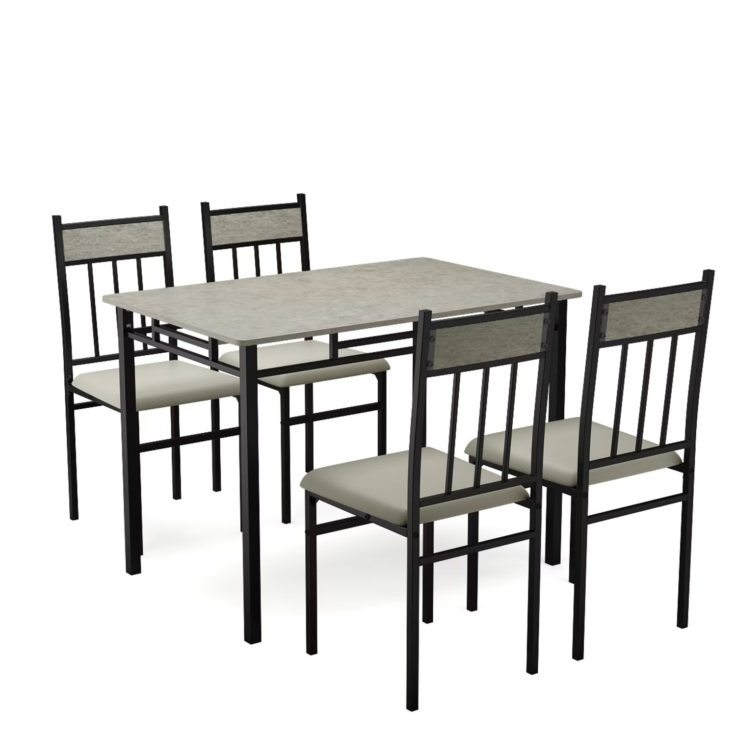 Dinning Table With 4 Padded Seat Chairs - image-4