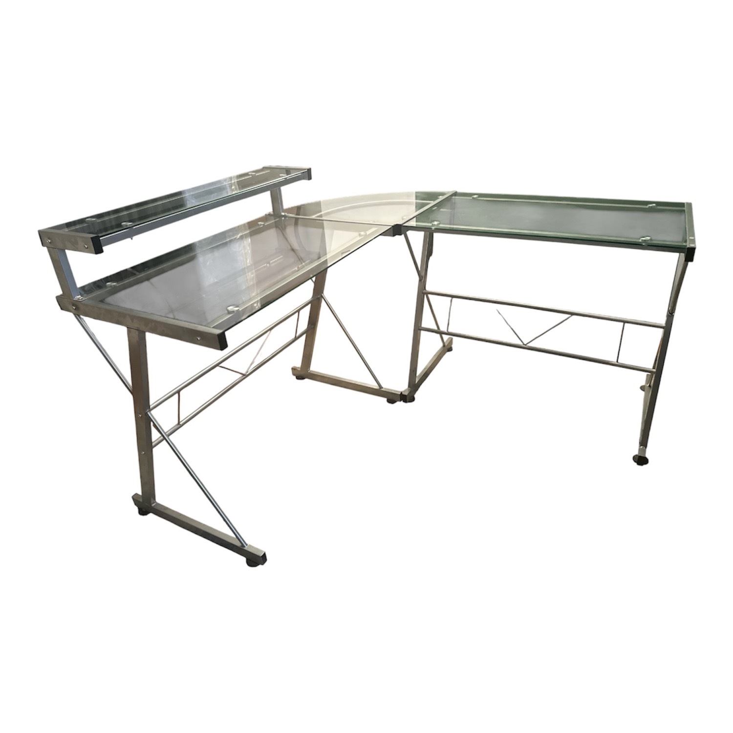 L-Shaped Glass Desk - image-5