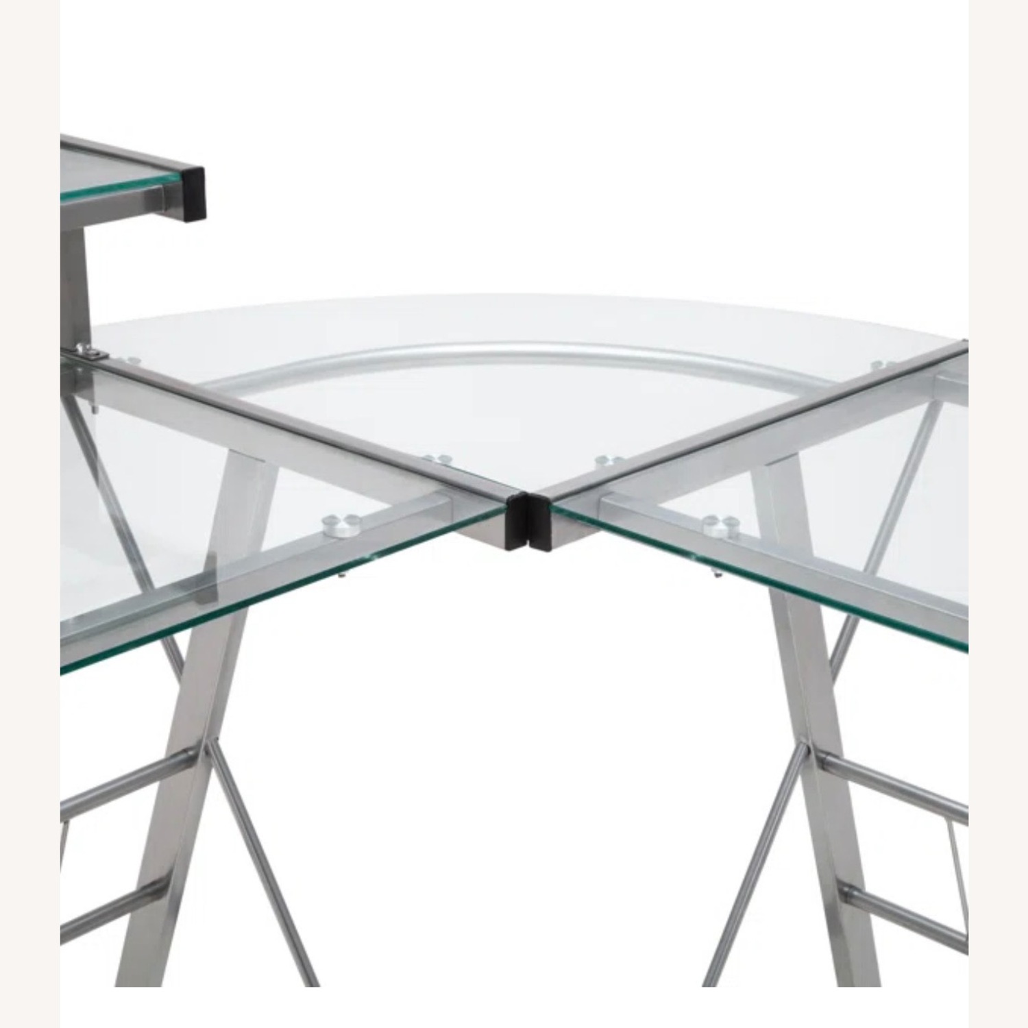 L-Shaped Glass Desk - image-9