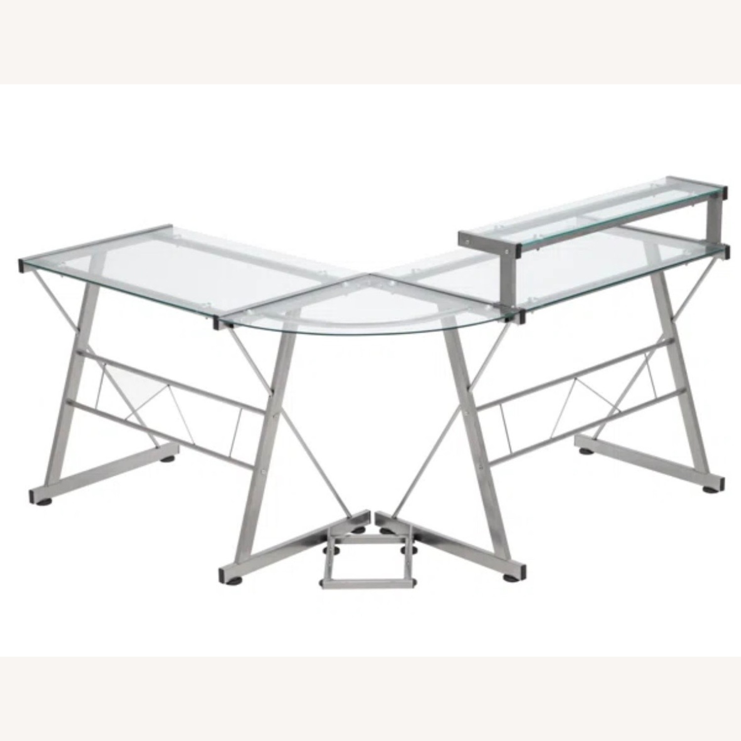 L-Shaped Glass Desk - image-13
