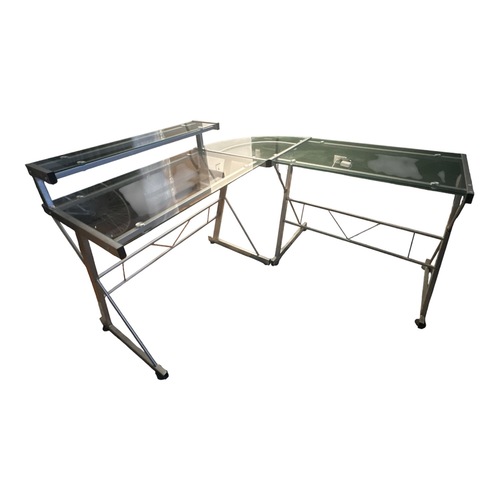 Used L-Shaped Glass Desk for sale on AptDeco