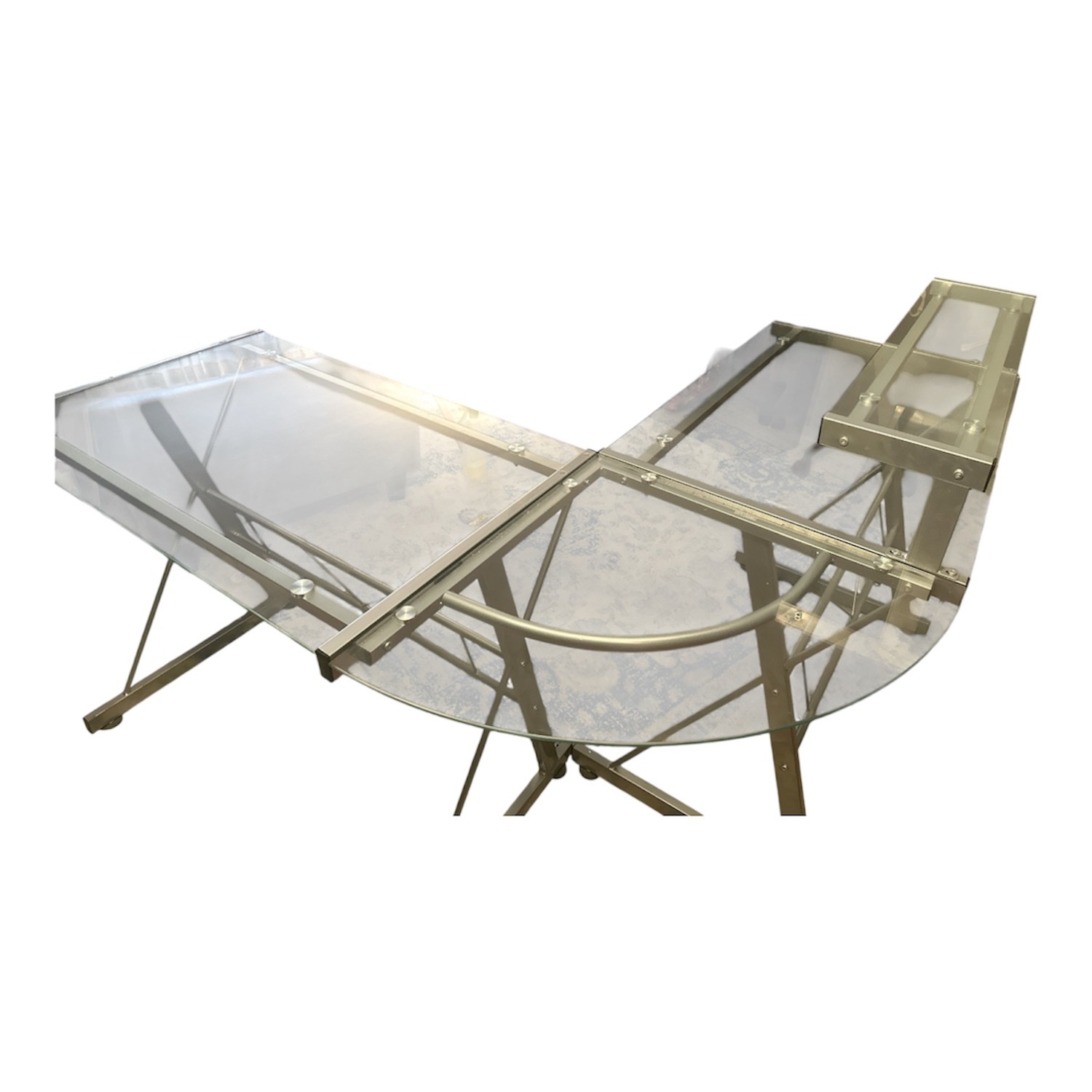 L-Shaped Glass Desk - image-7