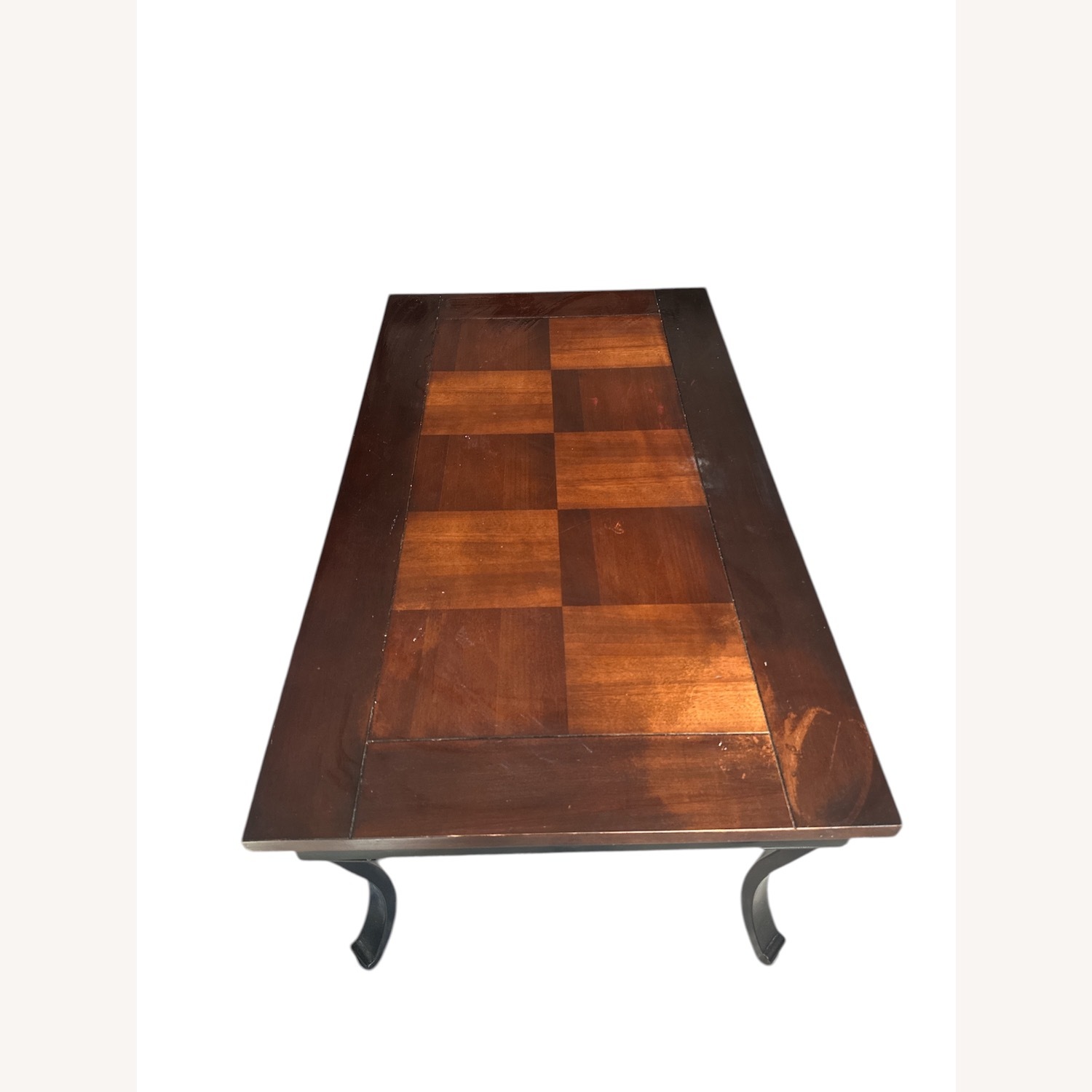 Dark Brown Wood Coffee Table - image-4