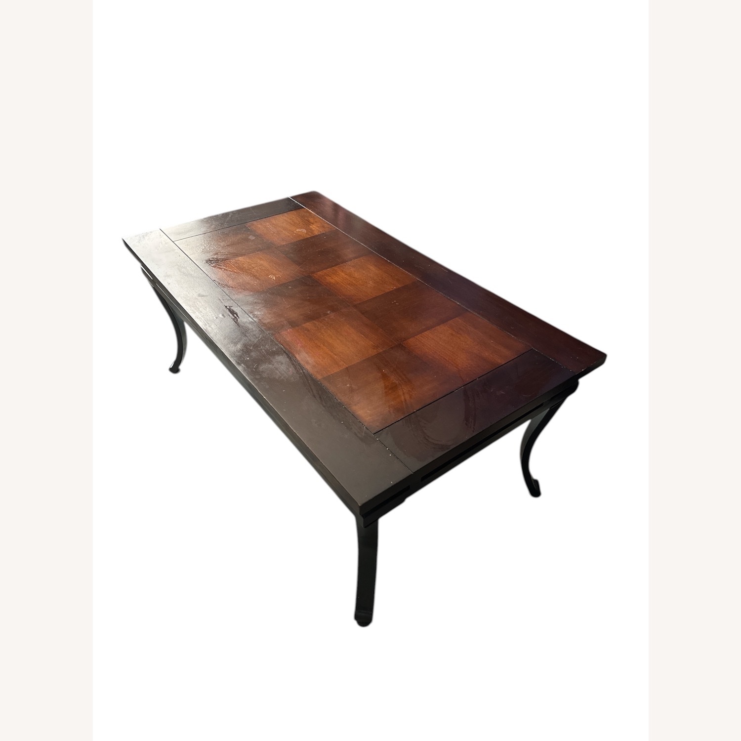 Dark Brown Wood Coffee Table - image-5
