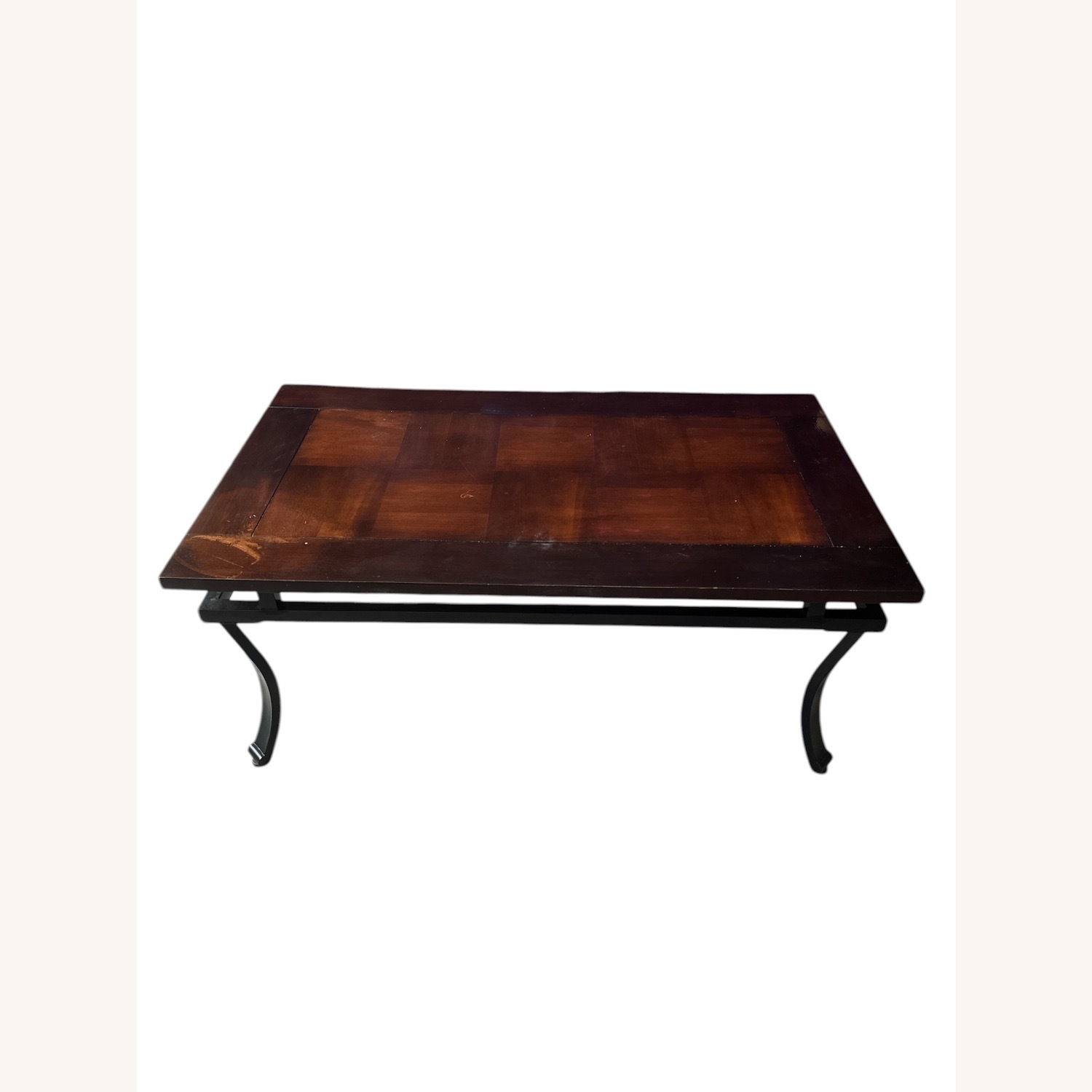 Dark Brown Wood Coffee Table - image-2