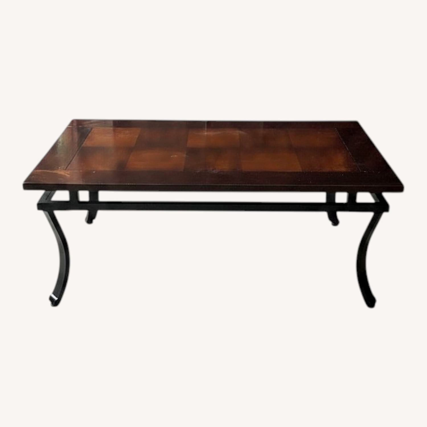 Dark Brown Wood Coffee Table - image-0