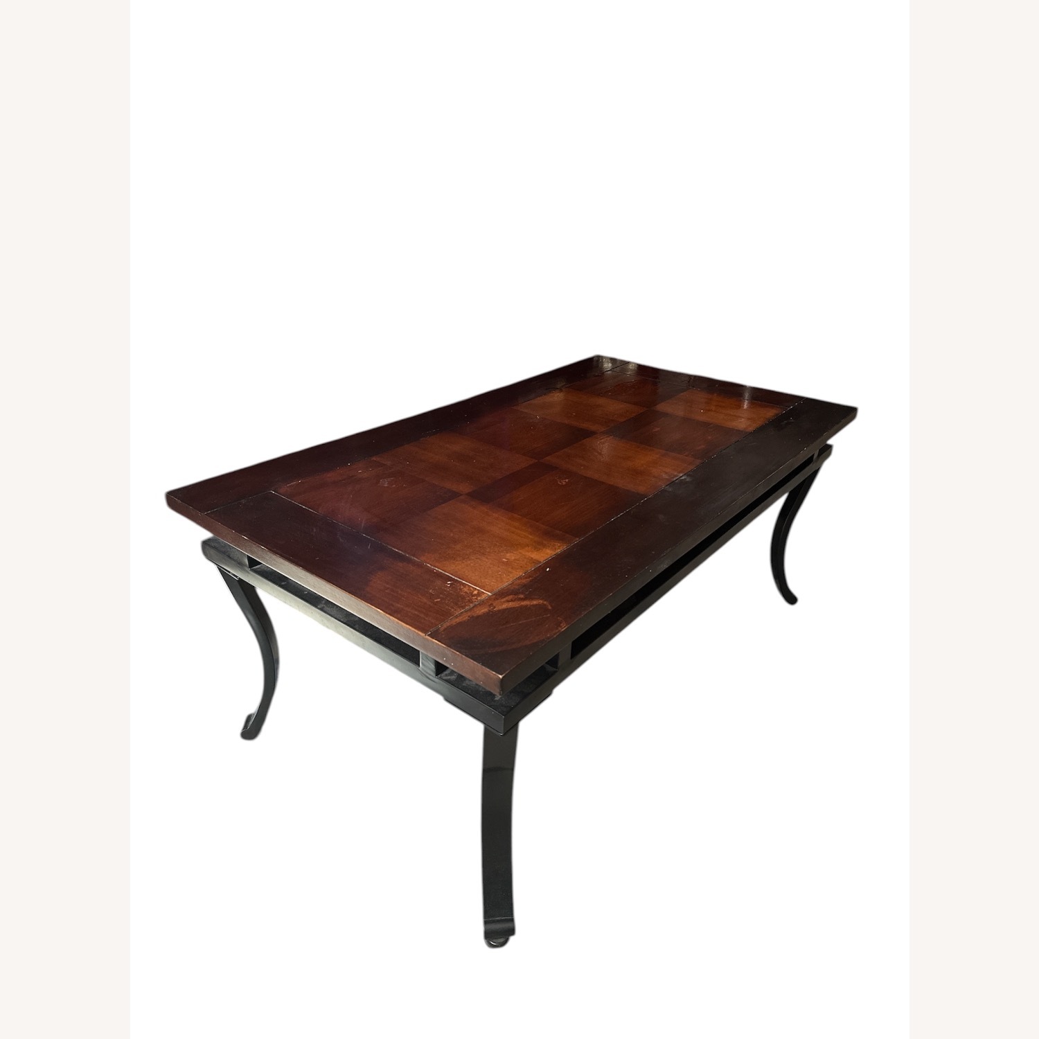 Dark Brown Wood Coffee Table - image-3