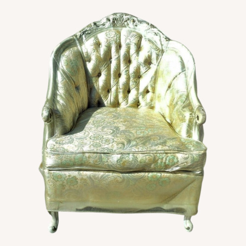 Used 1970 French Provincial Cream/Gold Floating Chair for sale on AptDeco
