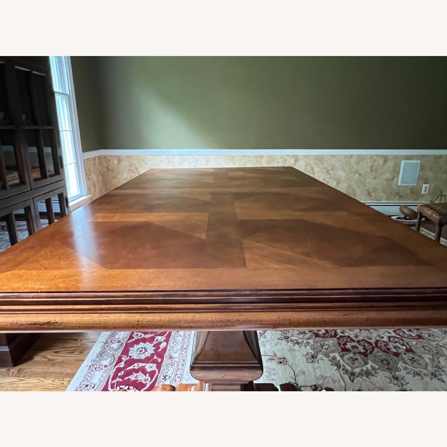 Dark Brown Wood Dining Table - image-2