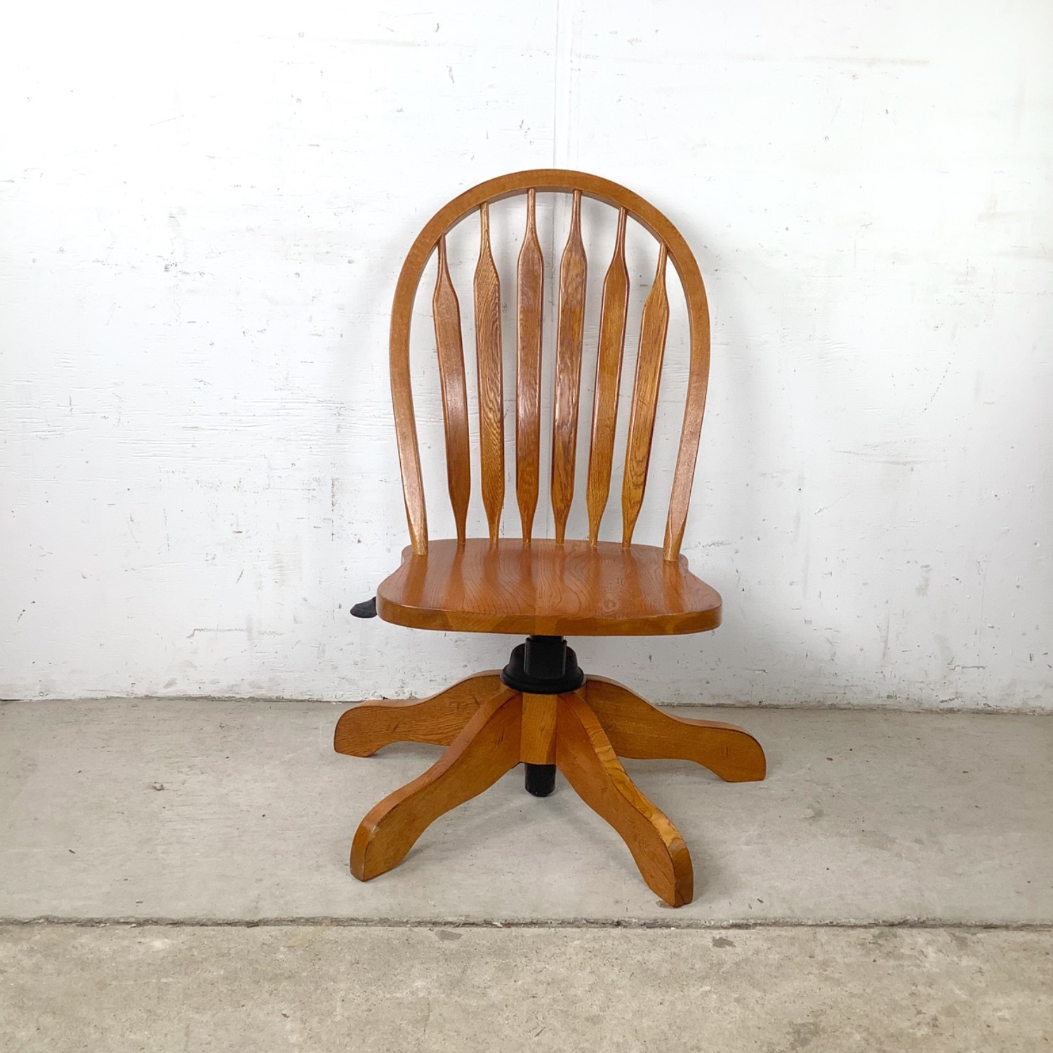 Vintage Scandinavian Modern Teak Swivel Desk Chair - image-12