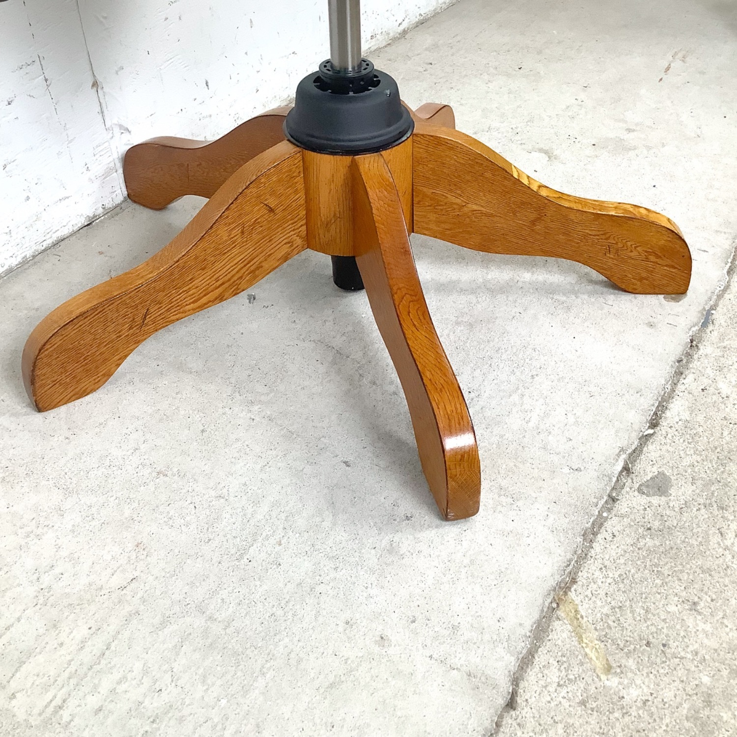 Vintage Scandinavian Modern Teak Swivel Desk Chair - image-3