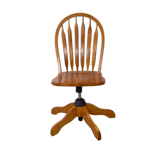 Used Vintage Scandinavian Modern Teak Swivel Desk Chair for sale on AptDeco