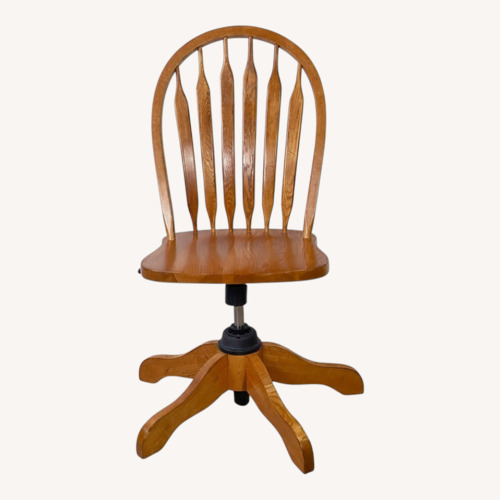 Used Vintage Scandinavian Modern Teak Swivel Desk Chair for sale on AptDeco
