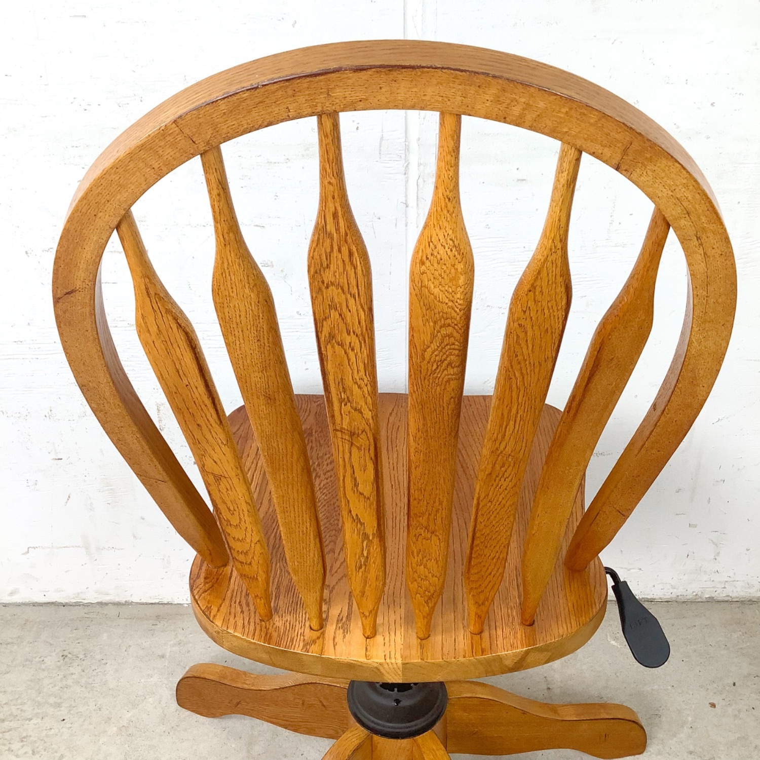Vintage Scandinavian Modern Teak Swivel Desk Chair - image-8