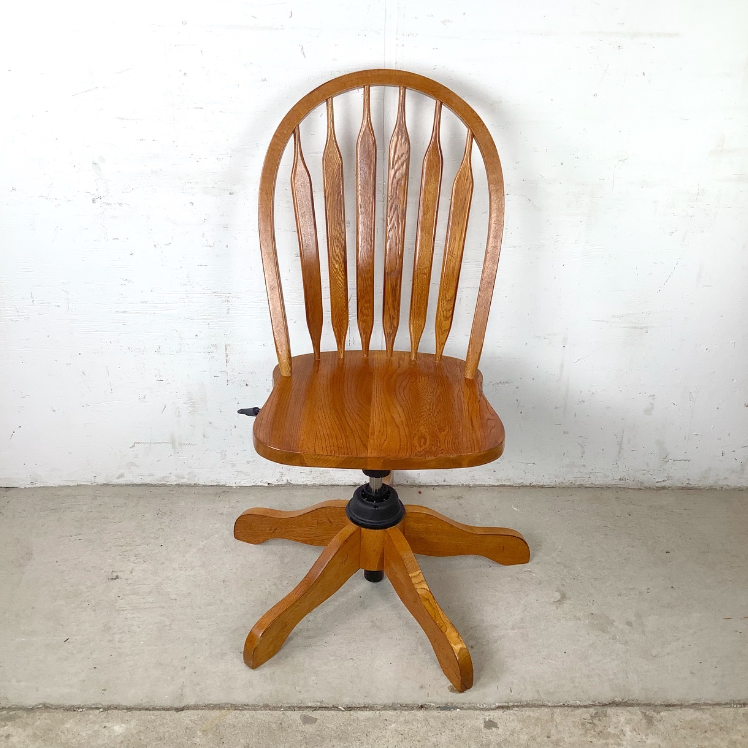 Vintage Scandinavian Modern Teak Swivel Desk Chair - image-18