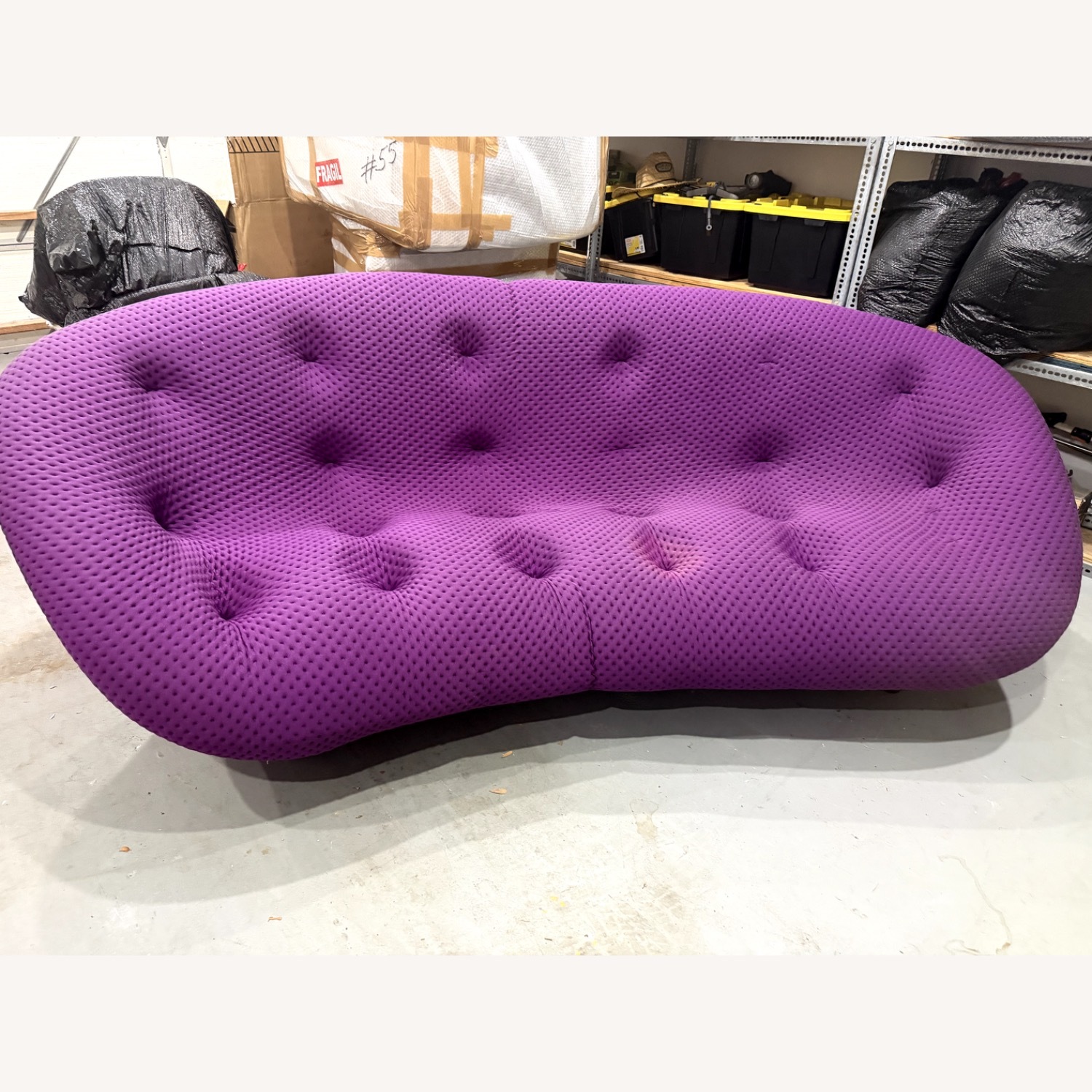 Ligne Roset Purple Fabric 3+ Seater Sofa - image-1
